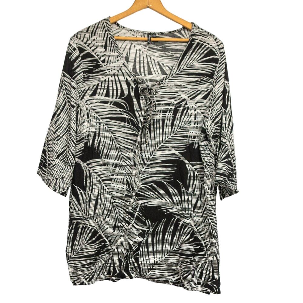 1X Resortwear Vacation Beach Travel Lightweight Boho Chic PORTACRUZ Swim Coverup